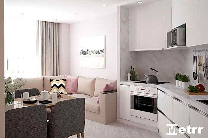 Дизайн - проект двухкомнатной квартиры в ЖК Новая Алматы