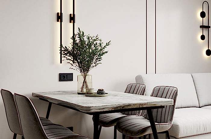 Дизайн проект двухкомнатной квартиры в ЖК Новая Алматы 65 м2