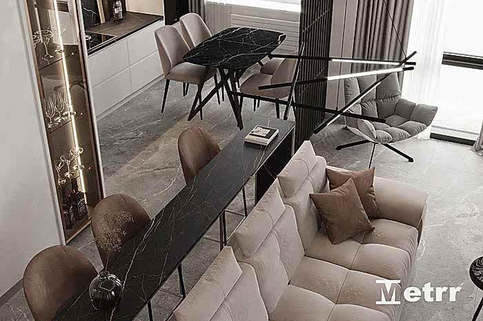 Дизайн проект трехкомнатной квартиры ЖК Орбита