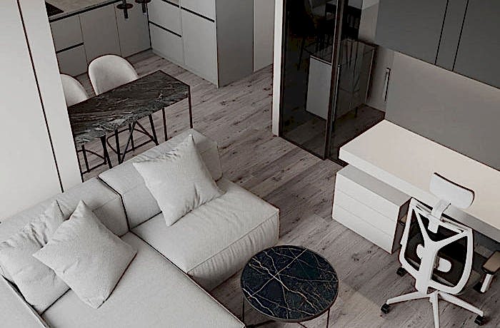 Дизайн проект однокомнатной квартиры в ЖК Сокол